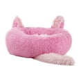 thumbnail image 2 of Cheers.US Lazy Rabbit Upgrade Cat Bed+Blanket for Indoor Cats, Fluffy Calming Self Warming Round Cushion, 2 of 7