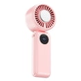 thumbnail image 2 of Summer Savings! Boovnll Portable Fan, Adjustable High Speed USB Rechargeable Digital Display Fans Lightweight Compact Handheld Fan for Outdoor, Travel, Camping, Vacation, Summer Gift, Mini Fan - Fan, 2 of 3