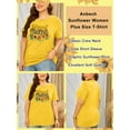 thumbnail image 5 of Anbech Blessed MAMA Plus Size T-Shirts for Women Graphic Sunflower Print Oversize Short Sleeves T-Shirt with Round Neck, 5 of 9
