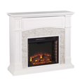 thumbnail image 1 of SEI Furniture Seneca Faux Stone Electric Fireplace TV Stand, 1 of 8