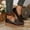 #180-Brown, variant on Roncen Women's Fashion Casual Loafer Shoes - All-Season Solid Color Round Toe Slip-On Flats with Bow Detail and Comfortable Flat Wedge Heel
