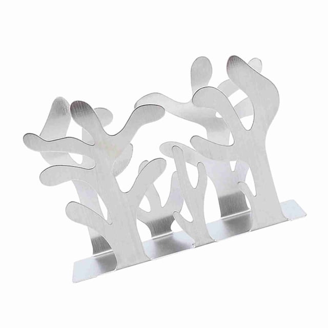 Dispensador de Pañuelos con forma de plantas de acero inoxidable, servilletero, mesa, estante de papel para dormitorio y sala de estar