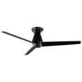 thumbnail image 3 of Slim Indoor and Outdoor 3-Blade Smart Flush Mount Ceiling Fan 52in Matte Black with 3000K LED Light Kit and Remote Control, 3 of 3