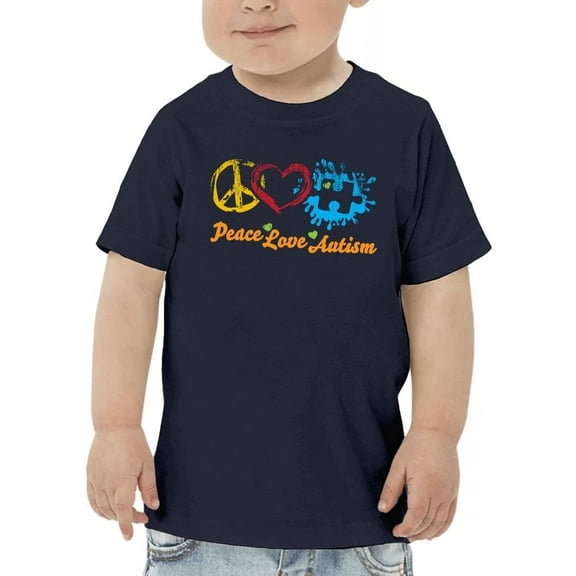 Peace Love Autism. T-Shirt Toddler -Smartprints Designs,  5 Toddler
