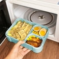 thumbnail image 4 of Bdday Storage Cabinet Easy Lunch Box Can Be Put Into The Microwave Office Workers with Lunch Box Double Layer Partition Stereoscopic Fresh Keeping Box Meal Prep Containers Reusable Glass, 4 of 6