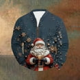 thumbnail image 4 of Birdeem Men's Christmas Sweater: Zipper Top, Thick Thread Half High Collar, 4 of 5