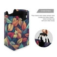 thumbnail image 3 of Yayeee Freestanding Laundry Hamper with Handle Collapsible Large Storage Basket for Clothes, Blue Vibrant Leaves Pattern, 3 of 7