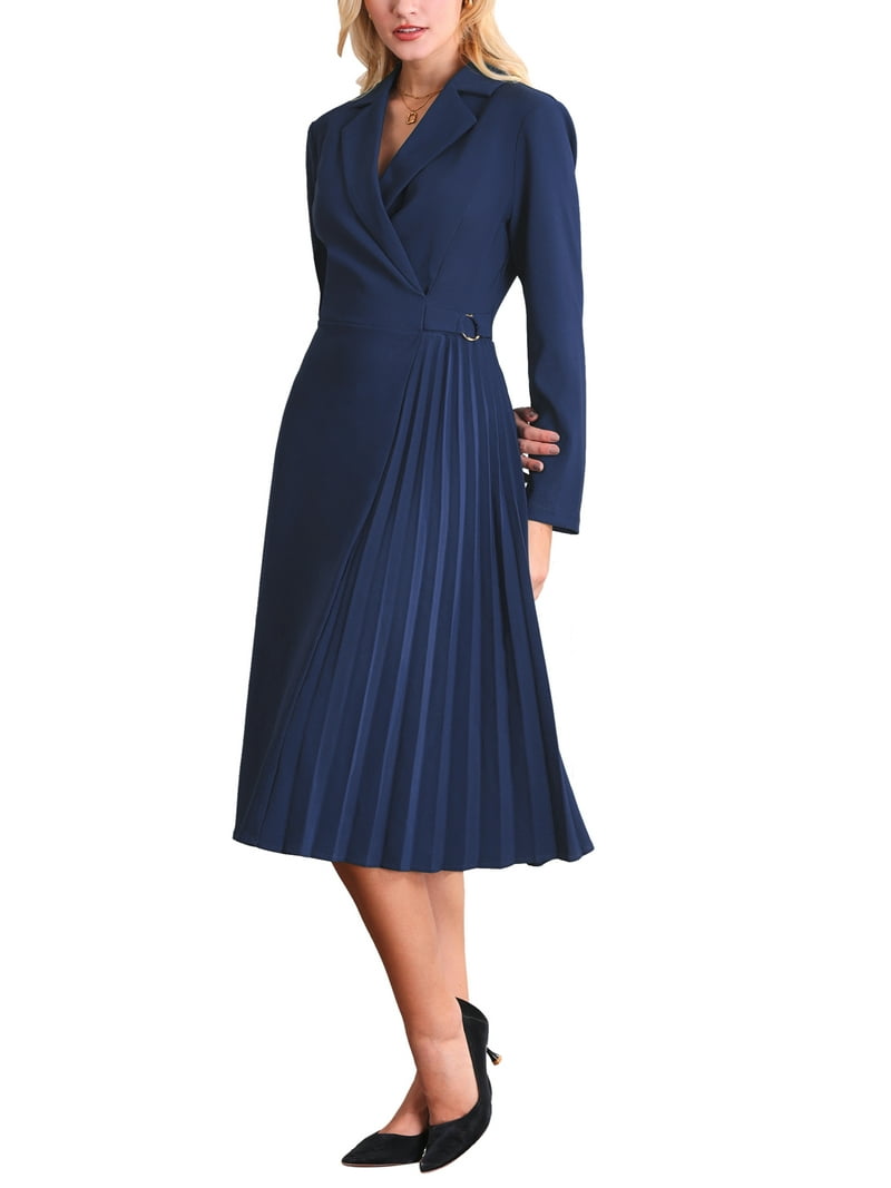 royal blue pleated dress Royal Blue Dress - Pleated Satin Midi Dress - Halter Midi Dress