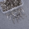thumbnail image 2 of 200pcs Paper Fasteners Electroplating Brads Round Metal Brads with Storage Box for Crafts DIY (Silver), 2 of 8