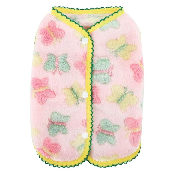 Product Category Pet Clothes | Product Title Cute Butterflies Vest for Small Dogs and Puppies Sleeveless Sweater with Back Button Closure for Yorkie Chihuahua Cats in Fall Winter