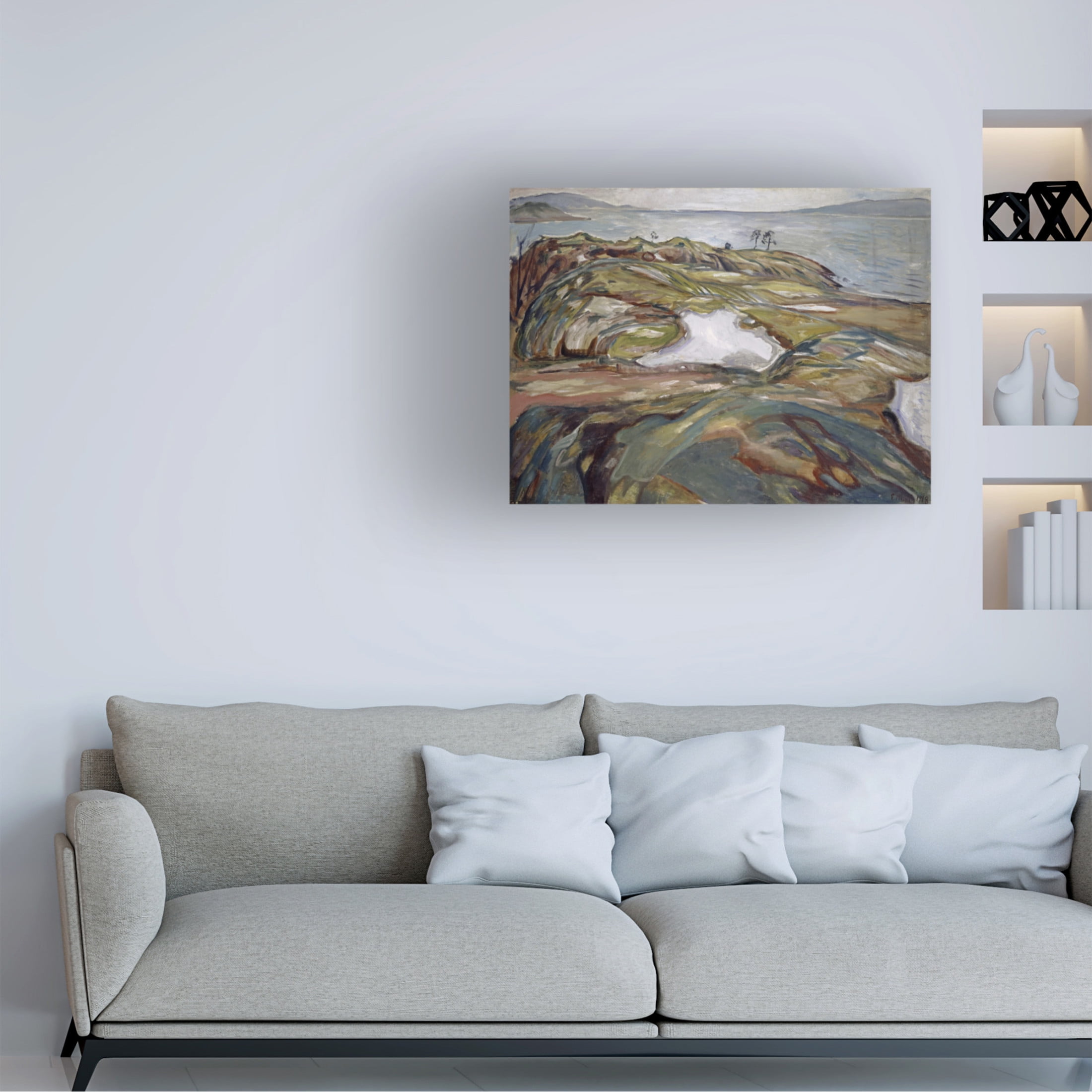 Trademark Fine Art Edvard Munch  Munch Colorful Landscapes II Canvas Wall Art