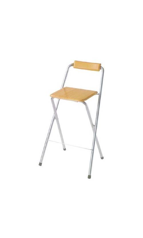Ore International Silvertone Folding Bar Chairs, 2pk