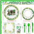 thumbnail image 3 of Safari Adventure Party Set - 168 Pcs Jungle Theme Decorations for Baby Showers and Wild Birthday Celebrations. Includes Disposable Tableware for 24 Guests., 3 of 5