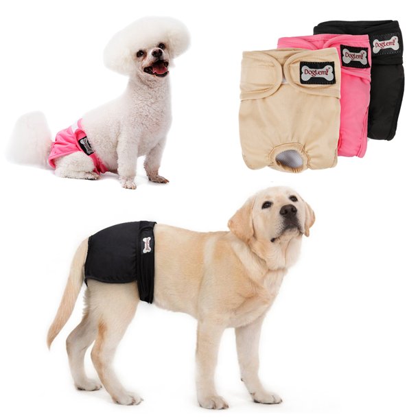 Tineer Washable Female Dog Diapers Reusable Puppy Leakproof