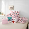 thumbnail image 5 of Manfei Cute Snowman Twin Bedding Sets 7-Piece for Girls, Dreamy Christmas Snowflake Bedding Comforter Set, Fairy Tale Reversible Sheet Sets, Super Cozy Room Decor, 5 of 7
