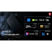 MSI Katana 15.6 inch 144Hz Gaming Laptop Intel Core i7-13620H NVIDIA GeForce RTX 4050 16GB DDR5 1TB SSD Black (2024)