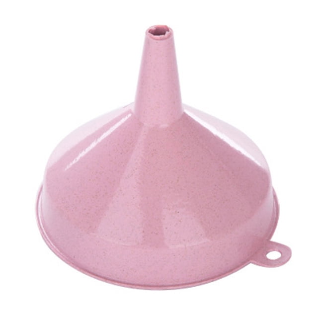 Bewildely Embudo de boca pequeña de paja de trigo Tolva de enlatado Encurtidos líquidos Utensilios de cocina Divisor de aceite esencial Barra de herramientas rosado S