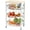 4-tier/White, variant on Fruit Vegetables Carts, 4-tier Slide out Metal Storage Baskets Stand Organizers with Wood Top and Handle on Rolling Wheels for Onions in Kitchen Pantry Fruteros Para Cocina -(Black, 4 Layer)
