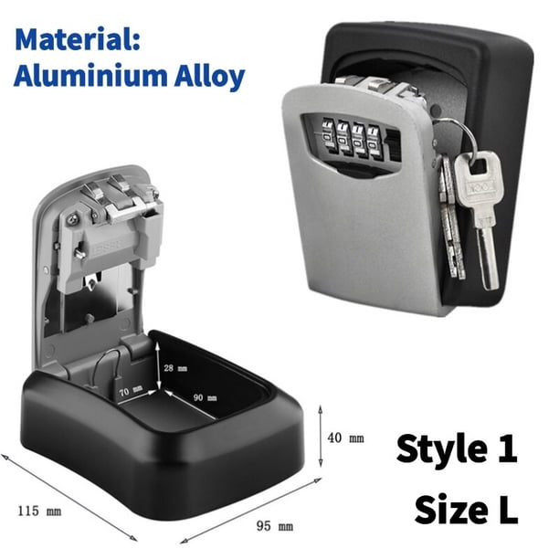 Caja organizadora de almacenamiento de llaves de montaje en pared, combinación de 4 dígitos, contraseña, protección de seguridad, bloqueo de código, caja de seguridad para el hogar Tan Jianjun unisex