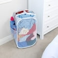 thumbnail image 2 of Smart Design Pop Up Laundry Hamper with Easy Carry Handles and Side Pocket - Durable Mesh Fabric - Collapsible Design - Clothes and Laundry - Home Organization - Holds 2 Loads - 13 x 21 Inch - White, 2 of 7