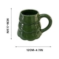 thumbnail image 3 of Christmas Tree Ceramic Mug, Cute Xmas Tree Shaped Coffee Cup, Holiday Drinking Mug for Hot Chocolate Tea Milk Gift for Family Home Party, 3 of 6