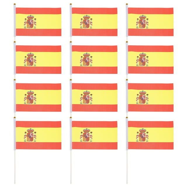 50 Pcs Drapeau de Match de Football Drapeaux Portatifs avec Bâton