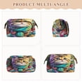 thumbnail image 2 of Wavy Quilted Cosmetic Bag Large-Capacity Travel Toiletry Organizer Includes 9-Piece Portable Travel Bottle Set Christmas Decoration Lovely Kitten, 2 of 6