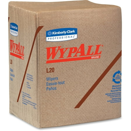 WypAll L20 Limited Use Towels (47000), Quarterfold Format, Tan per Natural, 2-Ply, 12 Packs per Case, 68 Sheets per Pack