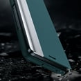 thumbnail image 4 of Allytechgroup Flip Cover Phone Case for Samsung Galaxy Z Fold 3, with Pen Holder + Stylus Pen Shockproof Slim Fit PU Leather Anti-Scratch Minimalist Case for Women Men, Green, 4 of 10
