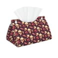 thumbnail image 2 of Lsque cool rock Skull record Printed Long Tissue Box Cover Holder, Facial Paper Organizer Dispenser,Triangle with Bottom Belt, PVC Leather Decorative Organizer, 2 of 9