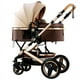 thumbnail image 1 of Petit B612 Cochecito de bebé de lujo 2 en 1 con modo moisés Cochecito infantil plegable Cochecito reversible de paisaje alto Cochecito de viaje Cochecito de bebé (Caqui), 1 of 5