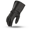 First Manufacturing FI150GL-S-BLK Thanos Motorcycle Leather Gloves for Men, Black - Small