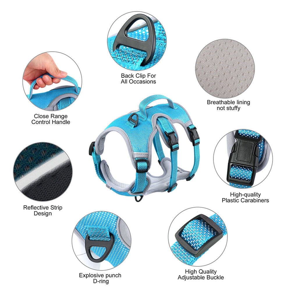 Pet Artist Reflective No Pull Dog Harness Breathable Mesh Padded Pet Vest Adjustable S/M/L