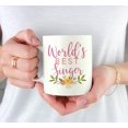 thumbnail image 3 of CTDream 11oz. Coffee Mug Gag Gift, World's Best Singer, Floral Flowers Design, 1-Pack, Birthday Christmas Gift Ideas for Her, 3 of 7