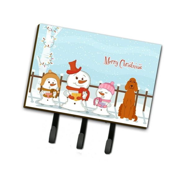 Merry Christmas Carolers Irish Setter Leash or Key Holder