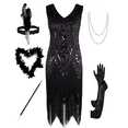 thumbnail image 1 of PrettyGuide Women's 1920s Flapper Dress Vintage Swing Fringed Gatsby Roaring 20s Dress, 1 of 6