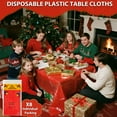 thumbnail image 2 of Mitzzllc Plastic Table Cloth Disposable 8 Pack,54 x 108 inch Leakproof & Sturdy Decorative Tablecloths,Rectangle Red Plastic Table Cover, 2 of 7