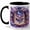 Black, variant on Purple Fantasy Library Coffee Mug, Magical Moon Book Portal Reader Design, 11 oz Ceramic Cup