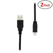 GearIT 2-Pack 10FT Hi-Speed USB 2.0 Type A to Mini-B Cable - Mini USB Data & Charging Cable for GoPro 4 3+ 3 HD, PS3 Controller, Digital Camera, MP3 Player, Black