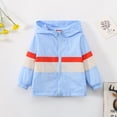 thumbnail image 6 of Lmnyox Kid's Hooded Jackets Waterproof Full Zipper Long Sleeve Windbreaker Loose Color Blocked Jackets with Pockets, 6 of 7