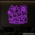 thumbnail image 2 of Glowneon Good Vibes Neon Sign, Good Vibes Neon Sign, Mountain Led Light, Beach Neon Light, 2 of 5
