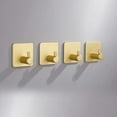 thumbnail image 3 of Ganchos adhesivos de acero inoxidable de alta resistencia, elegantes ganchos de pared inoxidables para cocina, baño y puerta (4 unidades), 3 of 4