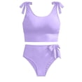 thumbnail image 7 of Blmnix Tankini Swimsuits Swimsuit Women Set Two Piece Swimsuit Swim Dress Crew Neck Purple 2 Piece Swimsuit for Women,XL, 7 of 7
