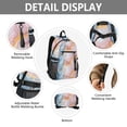 thumbnail image 4 of JIALIOU 14" Laptop Backpack Waterproof Airline Approved Stylish Casual Daypack for Travel Business College Work, Blue Pink Yellow Marble, 4 of 8