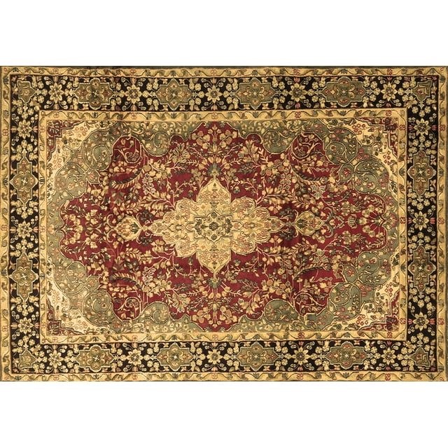Ahgly Company Indoor Rectangle Persian Brown Traditional Area Rugs, 8' x 10'