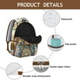 thumbnail image 2 of Bohemian Vintage School Backpack with Earthy Floral and Artistic Tribal Patterns, Durable Waterproof Oxford Cloth, Adjustable Straps, Large Capacity Rustic Style School Bag, 2 of 6