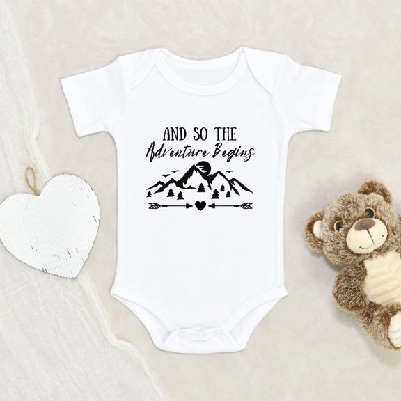 Newbabywishes - And Adventure Begins Cute Baby Clothes for Boys and Girls - Hiking Baby Clothing