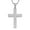 18k white gold, variant on Men's Cross Necklace Brass Gold Plating Pendant Cubic Zirconia Crucifix Jewelry 24'' Rope Chain