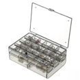 thumbnail image 1 of Caja de almacenamiento de pendientes de joyería con cubierta, caja de almacenamiento de joyería de partición de gran capacidad a prueba de polvo, 1 of 5