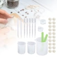 thumbnail image 4 of 34x Reusable Silicone Measuring Cups Casting Tools Scale Card Slot Cup Epoxy Resin Mixing Cup for Painting, Liquid, Glue, Paint Pouring, 4 of 7